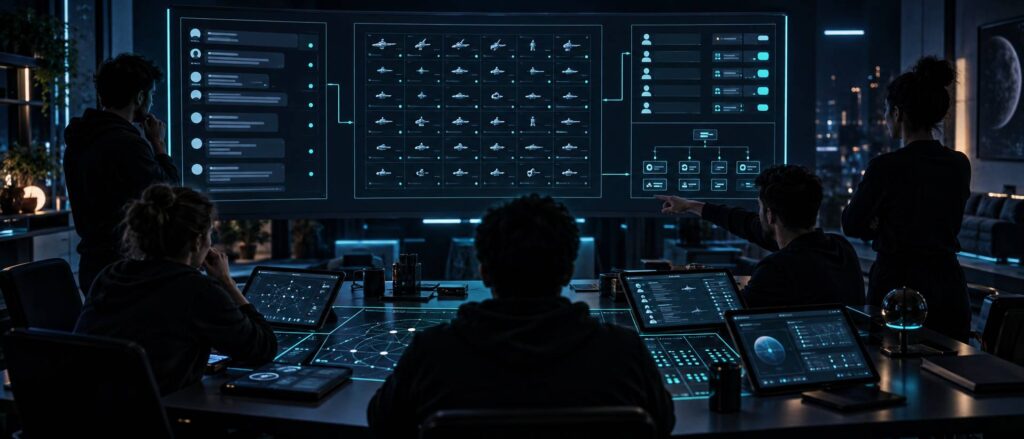 Illustration éditoriale du sujet : Outiller son orga Star Citizen : Discord, bots et gestion de flotte